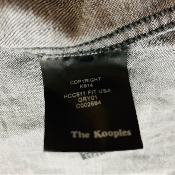 Kooples washed effect denim button shirt distress - Picture 9 of 12